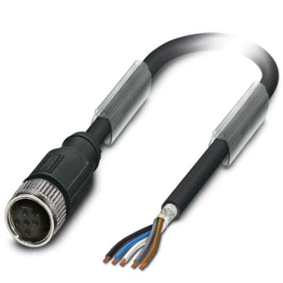 10056259 - 10m PUR Cable, 5pin, A-Coded, f IP69K