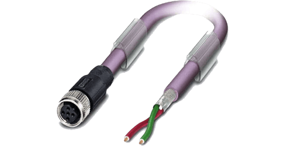 10043319 - 2m PUR Cable, 5pin, B-Coded, f