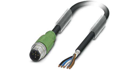 10033421 - 5m PUR Cable, 5pin, A-Coded, m