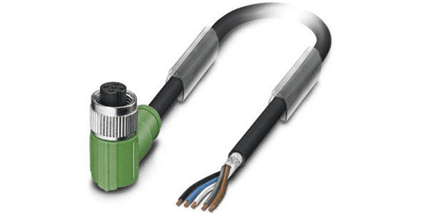 10017219- 2m PUR Cable, 5pin, A-Coded, f